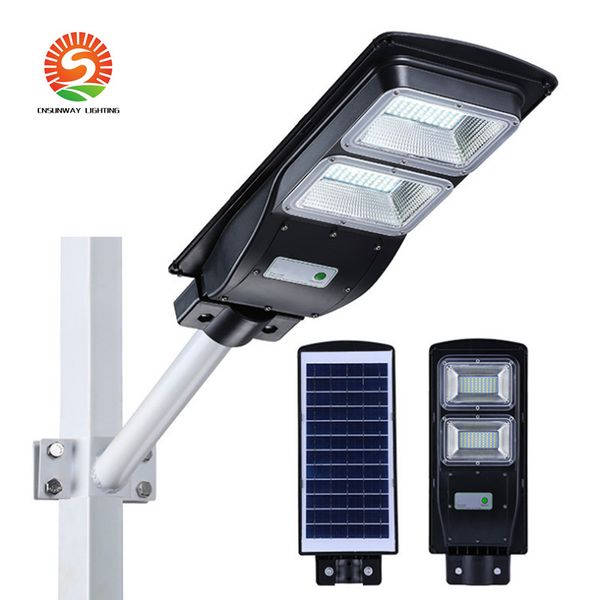 Luce solare aggiornata 20W 40W 60W Luce di sicurezza a LED Lampada da esterno impermeabile per esterni Accensione / spegnimento automatico per vialetto da giardino