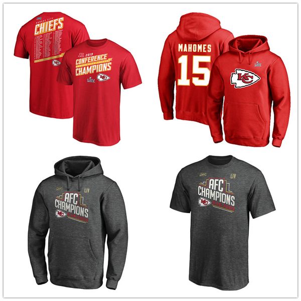 

ncaa football pro line 2019 afc champions super bowl liv pullover hoodie mens designer t-shirts short sleeve long fans tees printed, Black