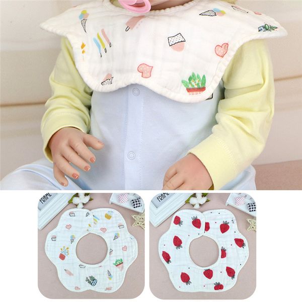 

1pc new baby headband woven bib 2 styles available 360 degree rotating cotton soft newborn baby saliva towel bib
