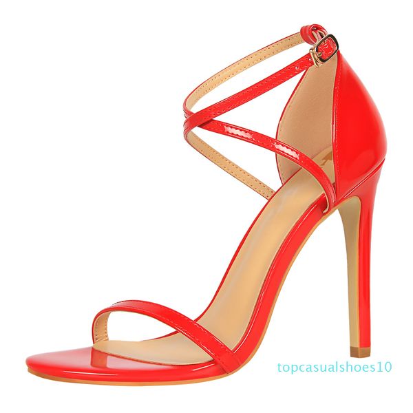 

summer rome women sandals brand designers fashion high heels cross-strap sandal luxury white black red gladiator ladies shoes 10t
