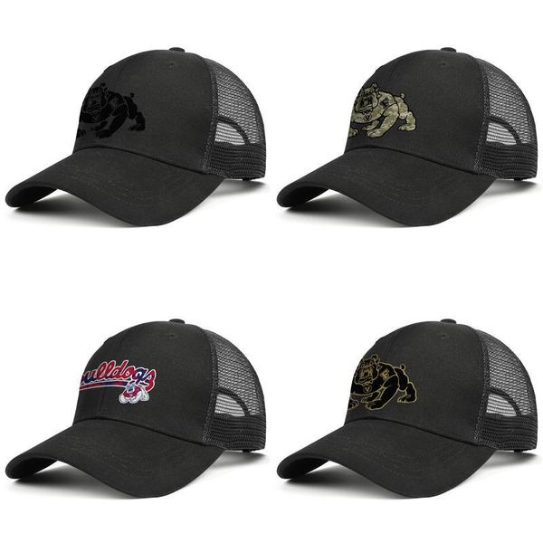 

фресно бульдоги футбол черный дизайн логотипа мужчины и женщины, водитель грузовика крышка шарика установлены hipster сетки шляпы камуфляж к, Blue;gray