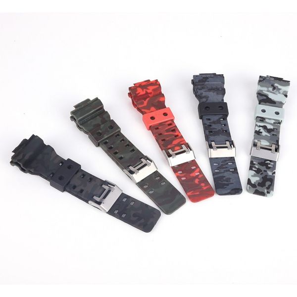 

fashion adjustable watch band strap silicone wristband watchband replacement for ga-110 100 120 gd120, Black;brown