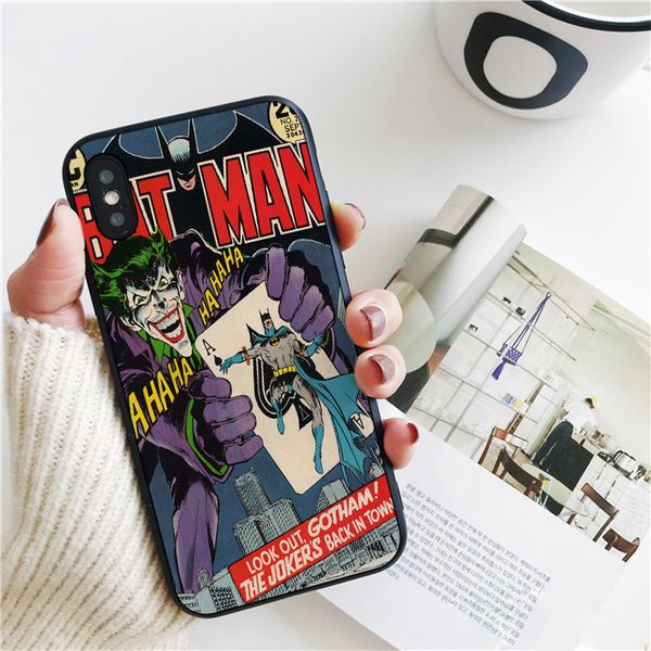 

capa luxury joker smile cover for iphone 11 pro xs max xr case for iphone 8 7 6s plus 5s se 5 case soft silicone cover.