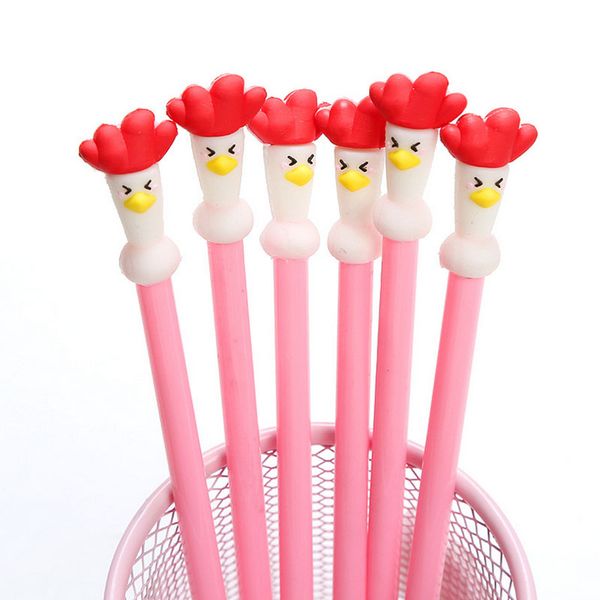 

red cock head gel pen 0.5mm black child writing pen office eexamination limited office material school supplies wholesale e-packet
