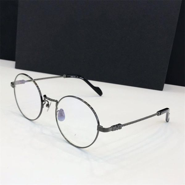 

round metal decorative plain eyewear glass fashion optical glasses uv protective windproof eyeglasses, White;black