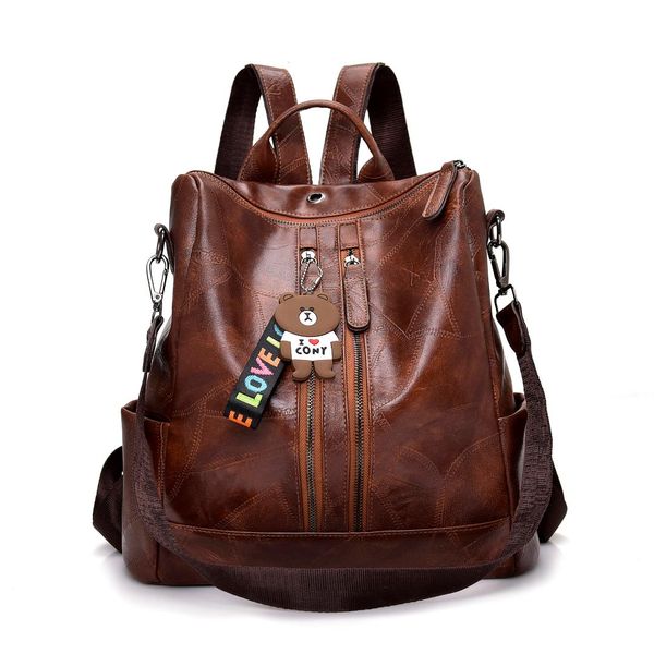 

2019 waterproof luxury women backpack youth leather luxury backpacks for teenage girls female school shoulder bag