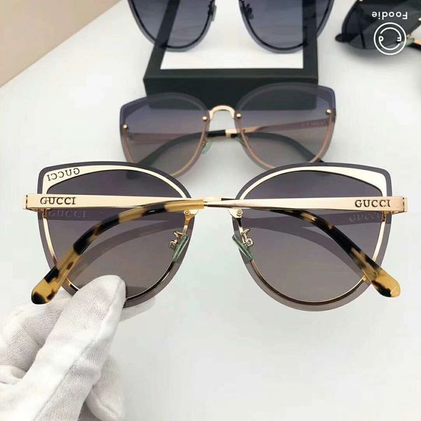 

luxury sunglasses designer sunglasses brand g72023 cat eye designer glasses for woman glasses uv400 5 colors optional with box high quality, White;black