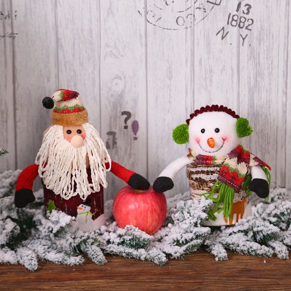 

knitted christmas apple bags candy gift boxes for holiday party favors christmas decorations reindeer snowman santa claus