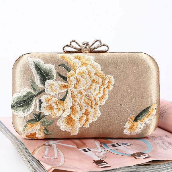 

fashion women leather evening bag dinner party lady wedding flower clutch purse