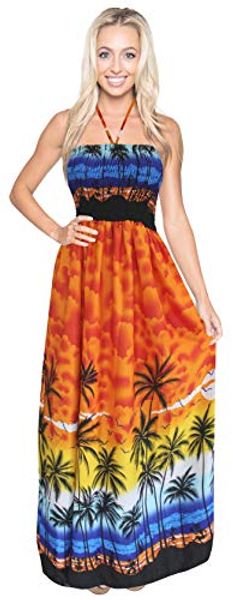 

boho tube maxi skirt dress beach backless sundress halter evening party swimsuit, Black;gray
