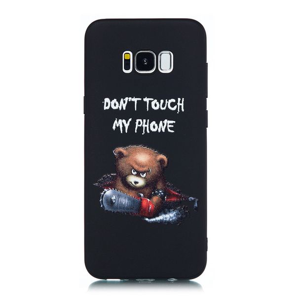 

for samsung galaxy s8/s8 plus case back cover soft tpu matte painting owl feather formula color dog boxing cat easy bear