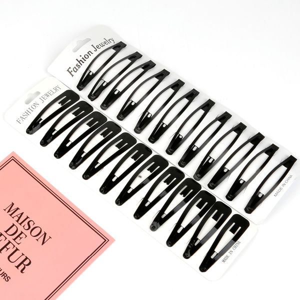 

12pcs/set black metal hair barrettes hairpins bb headbands hair clips for girls womens hairgrips hair accessories, Slivery;white