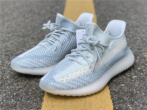 

новые горячие аутентичные оригиналы v2 облако белого цитрин мужчины женщина кроссовки 3m reflective fw5318 fw3042 fw3043 kanye west sports с