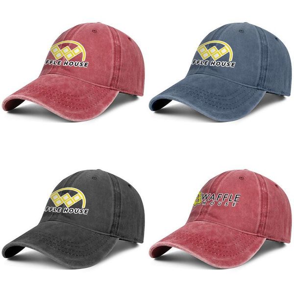

waffle house logo design fashion baseball cap ball cool adjustable vintage hat unique denim rebranding the, Blue;gray