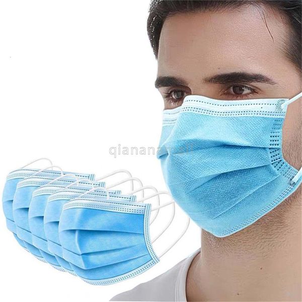 

синий цвет одноразовые protect лица маски mascherine нескольких 50pcs слои пыли filtrition ув рот маска fit adult 1 9rh e1 5fbw