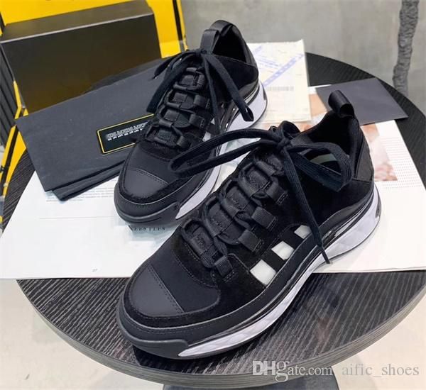 

luxury women velvet calfskin sneakers ivory black vintage platform traniers real leather girls running sneakers designer shoes