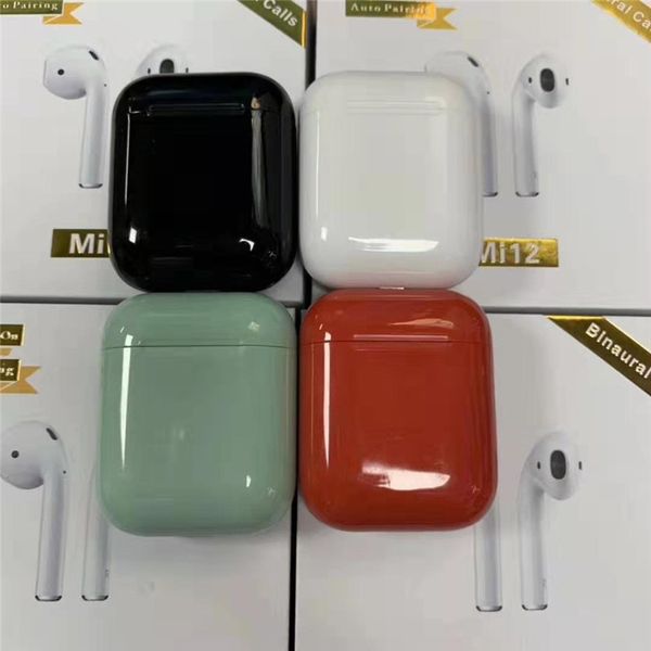 

New mi12 tw earbud in ear binaural call auto pairing auto power on colourful wirele bluetooth 5 0 headphone earphone touch call iri