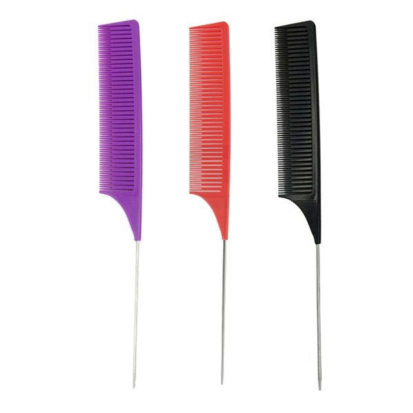 

3x fine section weaving highlighting foiling hair combs for salon hair comb, Silver