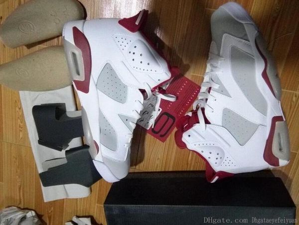 

alternate 6s white gym red hare in hand wholesale basketball shoes with box men ing