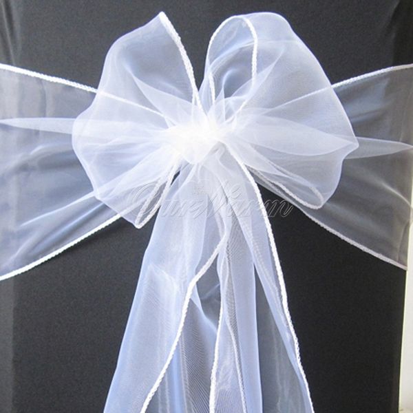 

10pcs organza chair sashes 18cm*275cm wedding party banquet bow cover chair decoration supplies wholesales
