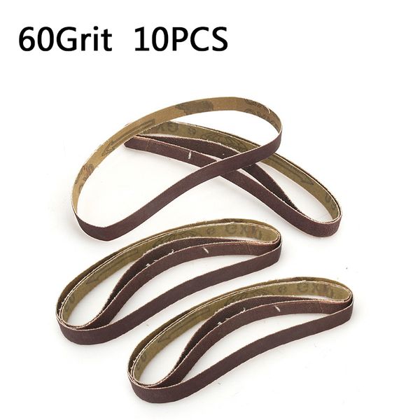 

10pc/set 20mm*520mm pneumatic sander abrasive sanding belt 40/60/80/100/120 grit