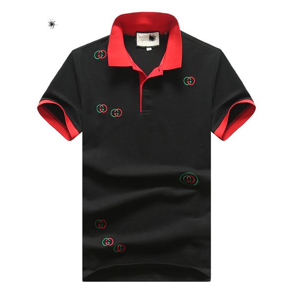

luxurious designers summer polo embroidery mens polo shirts fashion shirt men women high street casual tee m-3xl, White;black