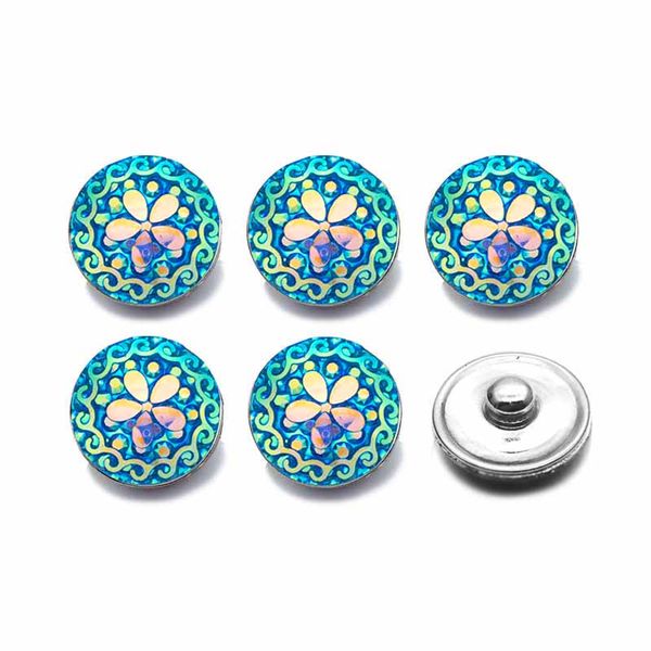 

luwellever fashion 18mm acrylic resin uneven resin snap button 036 fit charm interchangeable bracelets jewelry findings for women gift