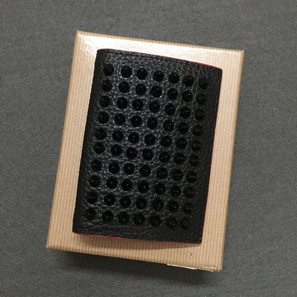 

famous brand genuine leather men wallets with coin pocket credit card holders man purses male billfold high quality, Red;black