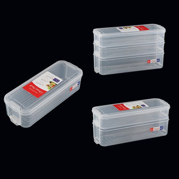 

storage bottles & jars 3 models kitchen refrigerator box egg space-saving fresh-keeping rack transparent