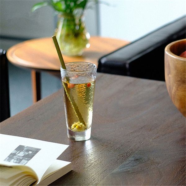 

lhx 10pcs eco-friendly yellow bamboo straws with drinking straws cleaning brush party household drinking straw tool hp1395 dd