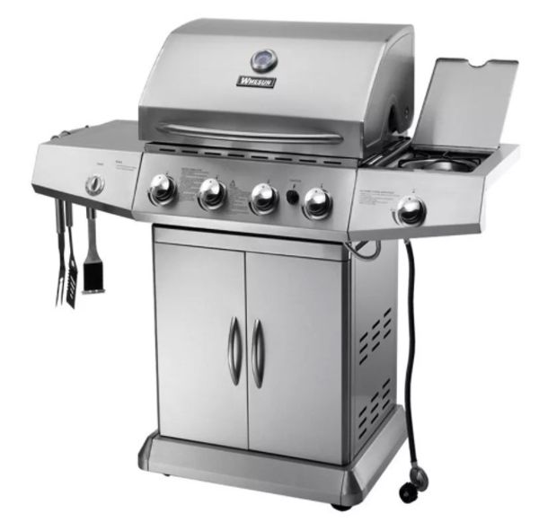 

high-end configuration and perfect appearance outdoor gas bbq grill,four burner+side burner gas bbq grill,outdoor gas stove