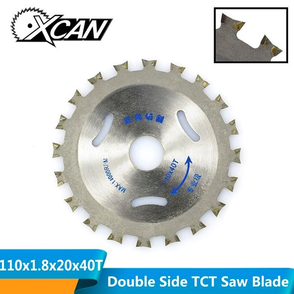 

xcan diameter 110x1.8x20mm 40t double side tipped tct circular saw blade multipurpose cutting disc wood saw blade