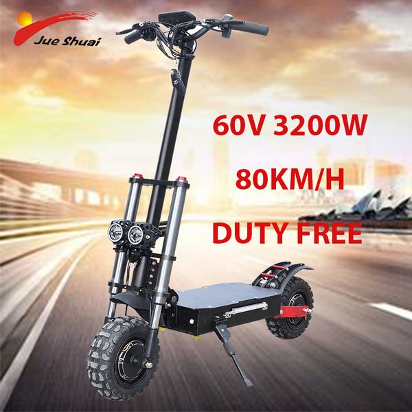 

60v 52v 3200w electric scooter 2020 brand new design with seat 80km high speed folding moto electrica kick e scooter duty free