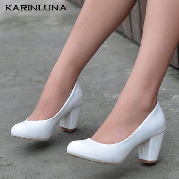 

karin 2020 new fashion plus size 47 women pumps hoof heels round toe platform summer casual woman shoes, Black