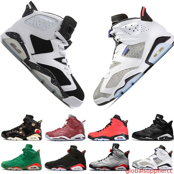 

new 2019 bred vi 6 6s mens basketball shoes infrared 23 3m reflective tinker slam dunk cny wheat men sports sneakers designer trainers