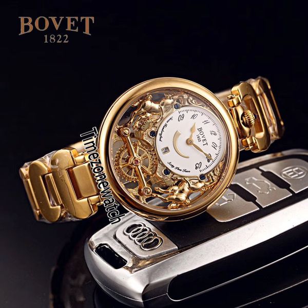 

bovet swiss quartz mens watch amadeo fleurier yellow gold skeleton white dial watches stainless steel bracelet watches timezonewatch e03a1, Slivery;brown