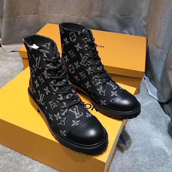

2019 осень и зима новый локомотив мартин короткие bootslv женский зимний британский ветер высокого класса досуг версия диких короткие сапоги, Black
