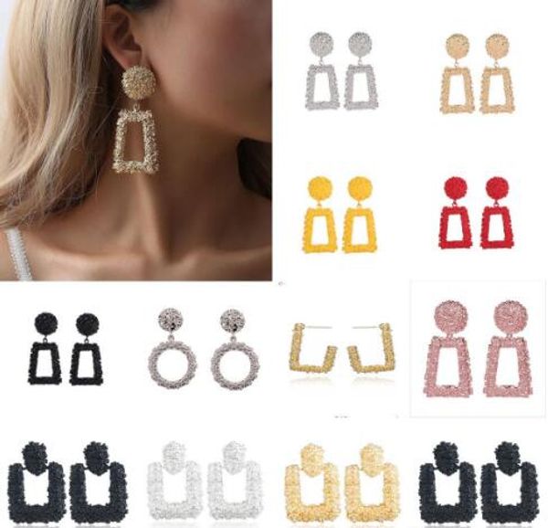 Большие Винтажные серьги для женщин Цвет Золотые серьги геометрических Statement +2018 металла Earing висячие Trend Jewelry GB1260