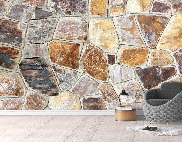 

self-adhesive] 3d stone 140 wall paper mural wall print decal murals