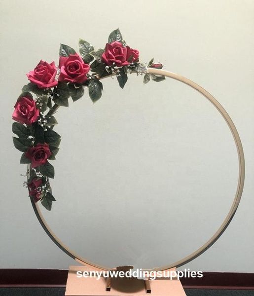 

новый 10шт стиля) свадьба круглого золото металл centerpiece цветочница senyu1805