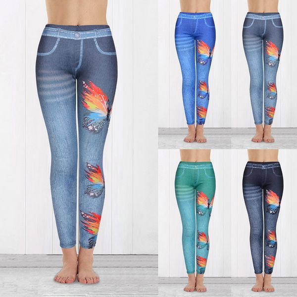 

floral print leggings women casual fitness slim ankle jeans pants lady tight elastic waist streetwear leggings pants s-3xl 2020, White;red