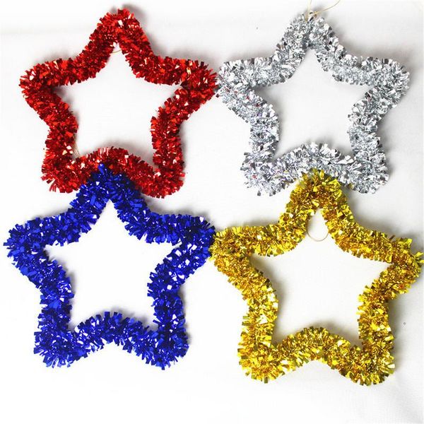

pentagram garland - christmas decoration christmas tree hanging star pine tinsel garland decoration ornament