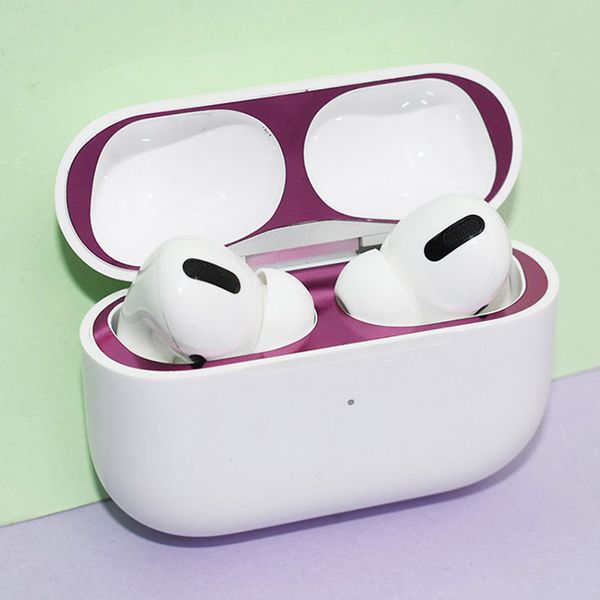 

metal dust guard sticker headset stickers for airpods gen2 dust-proof film for apple airpods case cover protect your airpods case