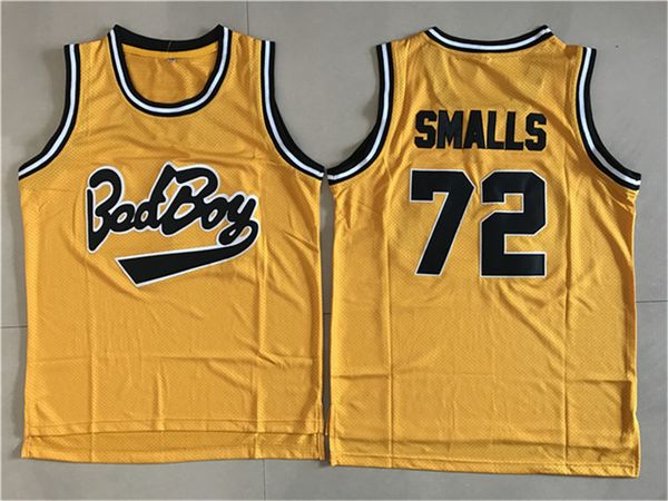 

badboy #72 biggie smalls basketball jersey - yellow, Black