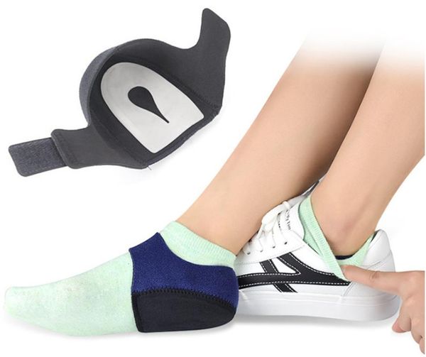 

men women gel match heel pad insole spur thickening keep warm absorption soft tendon inflammation heel pain insoles, Black
