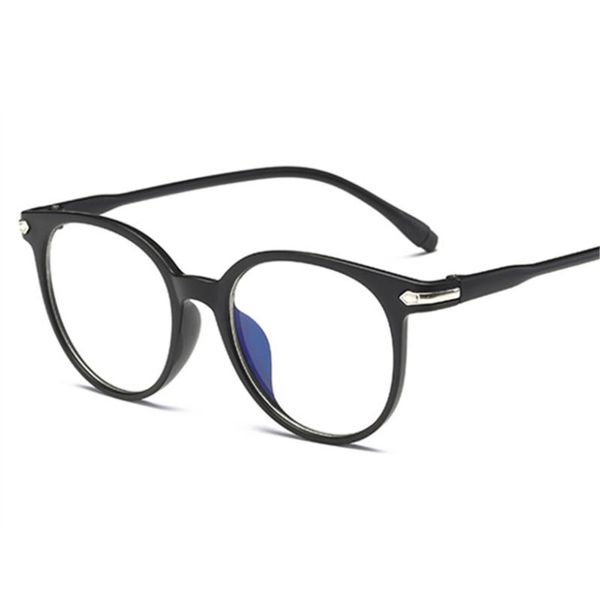 

xojox круглые очки рамка женщины синяя пленка прозрачные очки мужчины игровые очки очки близорукость оптические очки, Black