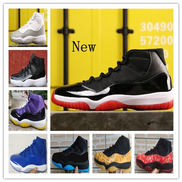 

11 11s высокая мужская баскетбольная обувь разводили metallic sliver blackwhite redblack yellowblack синий purpleblack мужской атлетический