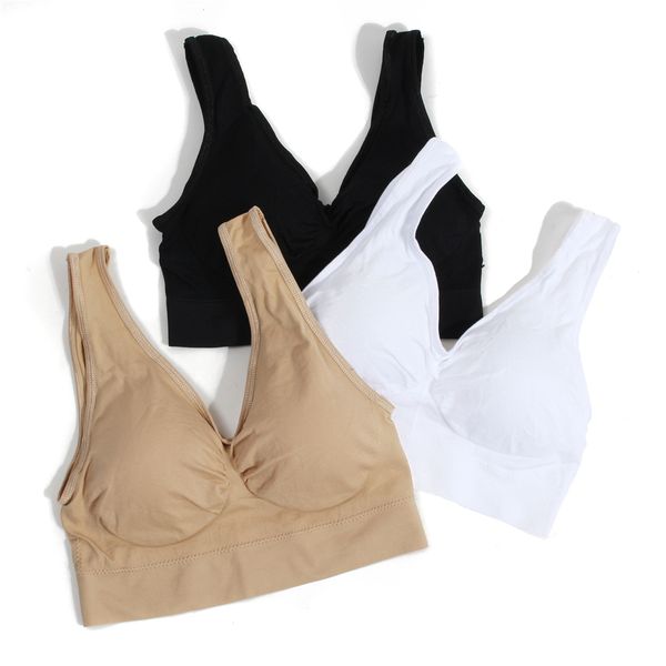 

3pcs/set genie bra with removable pads women's two-double ahh bra body shaper push up breast rhonda shear dropshipping t190910, Black;white