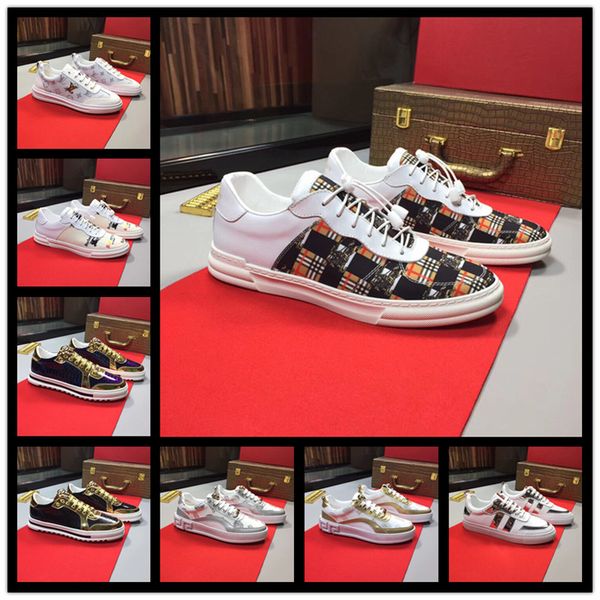 

2019 traditional brand luxury casual shoes, embroidered letters, cosmos, bees, wolf heads mens design shoes, Black