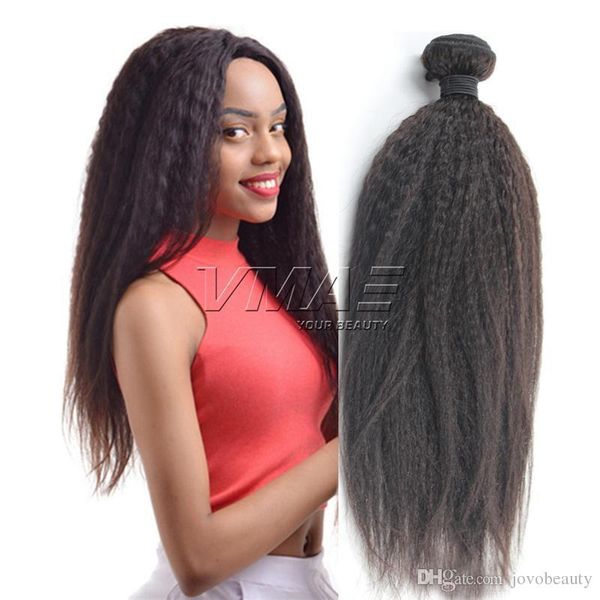 Kinky Straight Brazilian Virgin Human Hair Weave 100g Piece